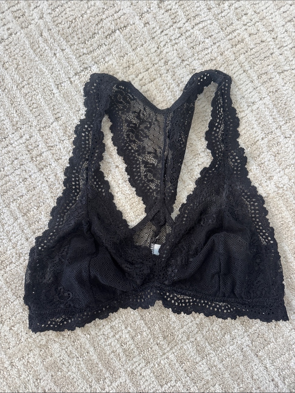 Eberjey size M black lace racerback bralette